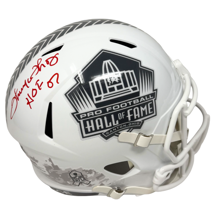 Thurman Thomas Signed Hall of Fame Full Size 2024 Salute to Service Speed Replica Helmet with HOF 07