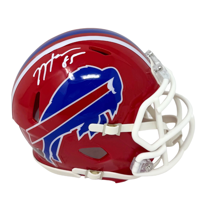 Jackson Hawes Signed Buffalo Bills Red Throwback Speed Mini Helmet