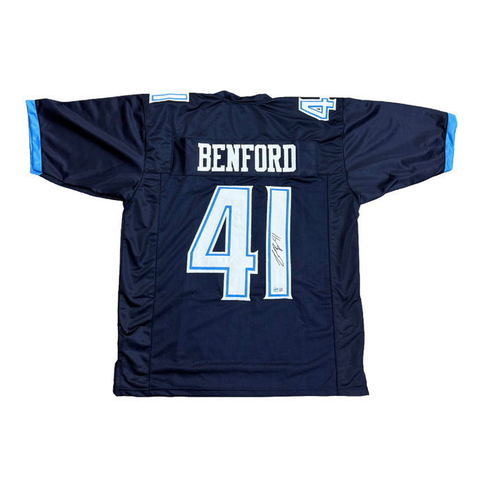 DOORBUSTER: Christian Benford Signed Pro-Style Blue College Football Jersey