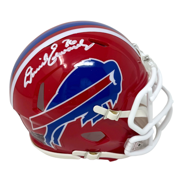 David Edwards Signed Buffalo Bills Red Throwback Speed Mini Helmet