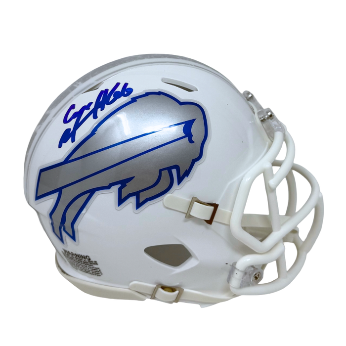 Connor McGovern Signed Buffalo Bills 2025 Rivalries Collection Speed Mini Helmet