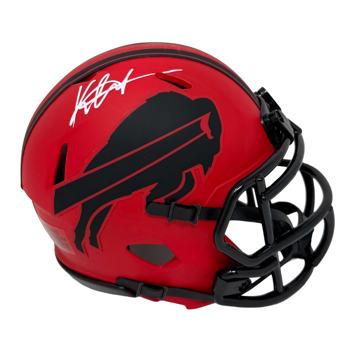 BIB: Keon Coleman Signed Buffalo Bills RAVE Speed Mini Helmet