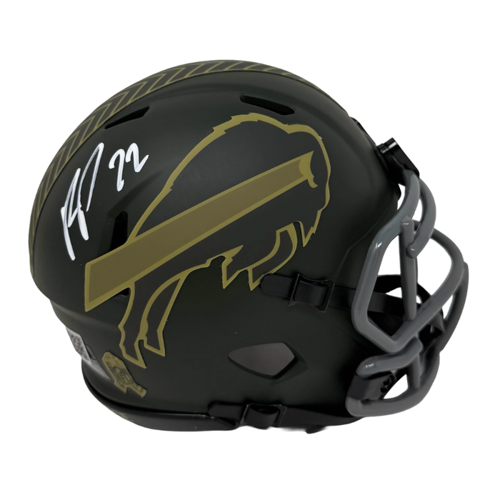 Ray Davis Signed Buffalo Bills 2025 Salute to Service Speed Mini Helmet