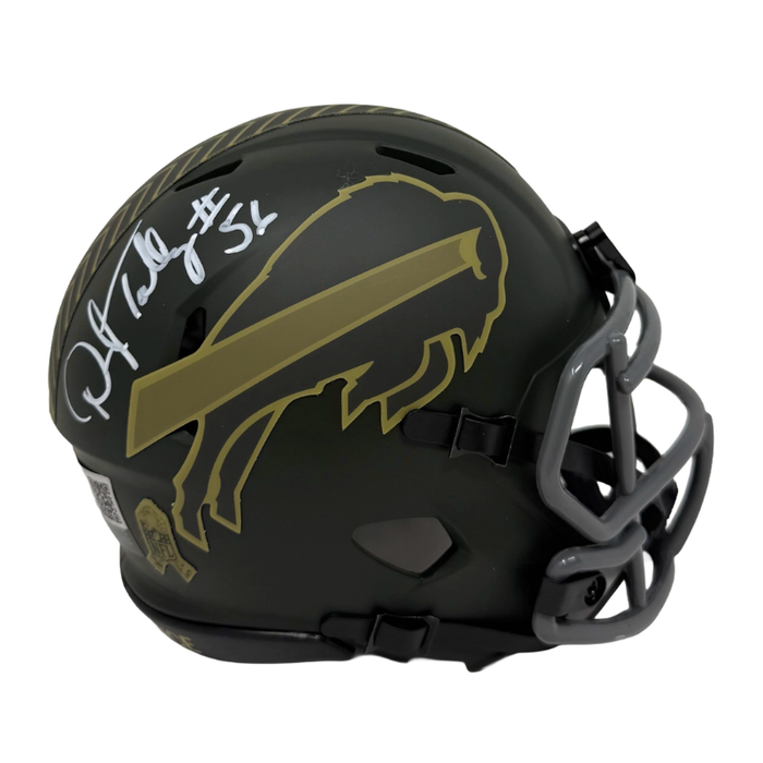 Darryl Talley Signed Buffalo Bills 2025 Salute to Service Speed Mini Helmet