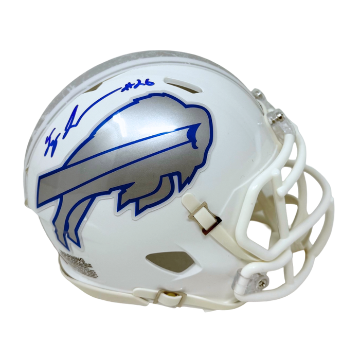 Ty Johnson Signed Buffalo Bills Rivalries Speed Mini Helmet