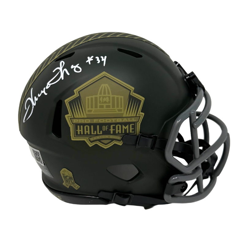 Thurman Thomas Signed Hall of Fame 2025 Salute to Service Speed Mini H ...