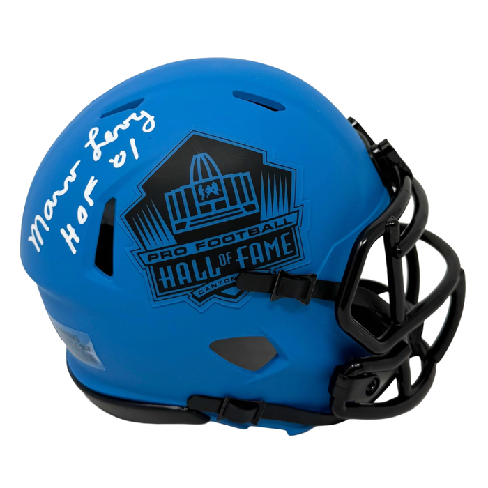 Marv Levy Signed Hall of Fame RAVE Speed Mini Helmet with HOF '01