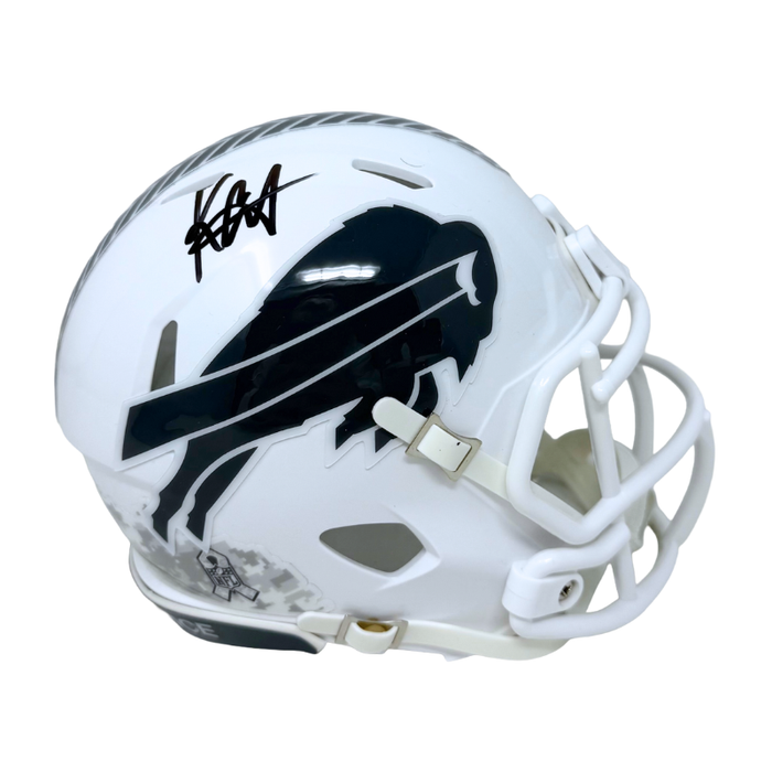 Keon Coleman Signed Buffalo Bills 2024 Salute to Service Speed Mini Helmet