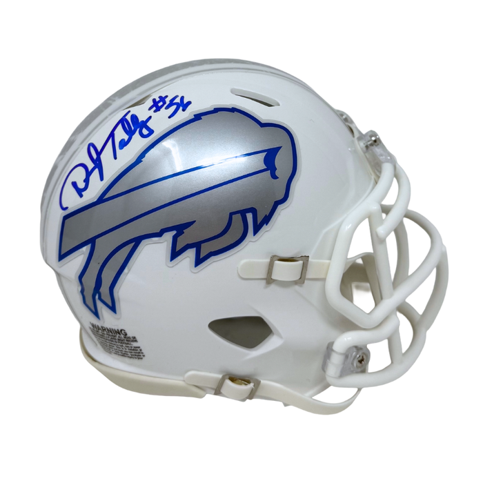Darryl Talley Signed Buffalo Bills 2025 Rivalries Collection Speed Mini Helmet