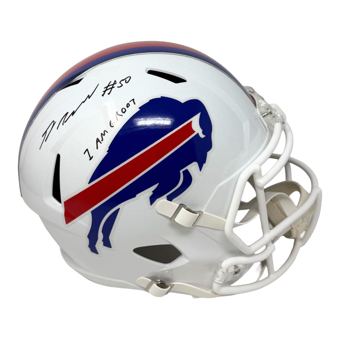Greg Rousseau Signed Buffalo Bills 2021 Speed Replica with "I am Groot"