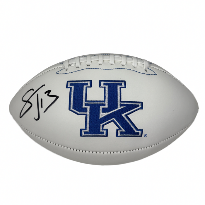 Stevie Johnson Signed Kentucky Wildcats White Logo Football