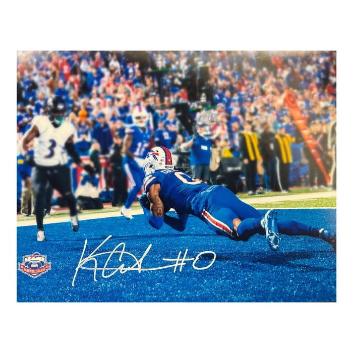 Keon Coleman Signed Diving Touchdown vs Ravens 16x20 Photo