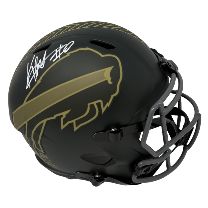 Keon Coleman Signed Buffalo Bills Full Size 2025 Salute to Service Speed Replica Helmet