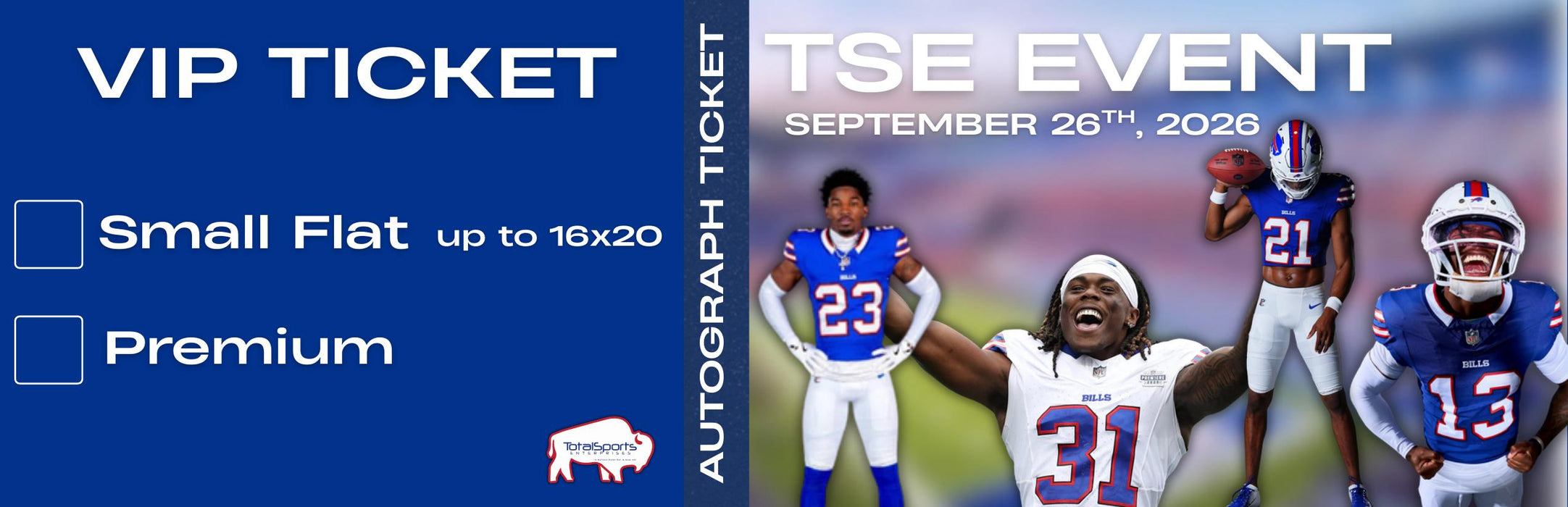 VIP AUTOGRAPH TICKET: Get Your Flat (up to 16x20) or Mini Helmet Signed by (Alford, Bell, Igbinosun and Hairston)