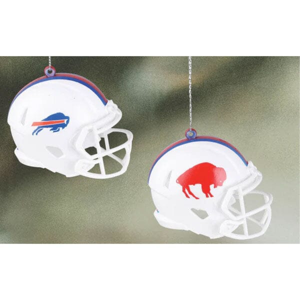 buffalo object on football helmet Buffalo Bills 2-Pack Helmet Ornament Set — TSE Buffalo
