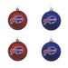 Buffalo Bills 4-Pack Glitter Ball Ornament Set General Merchandise TSE Buffalo 