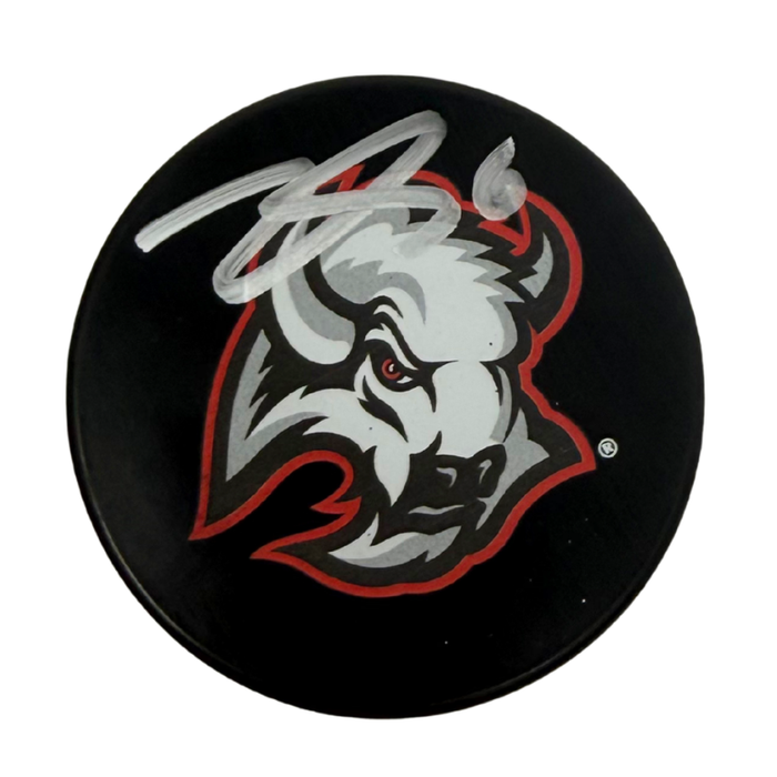 Zach Benson Signed Buffalo Sabres Large Goathead Logo Hockey Puck