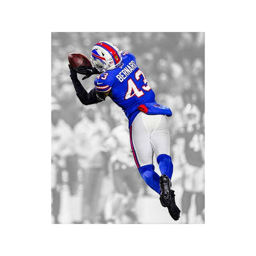 PRE-SALE: Terrel Bernard Signed INT Vs. Chiefs Spotlight Photo PRE-SALE TSE Buffalo 