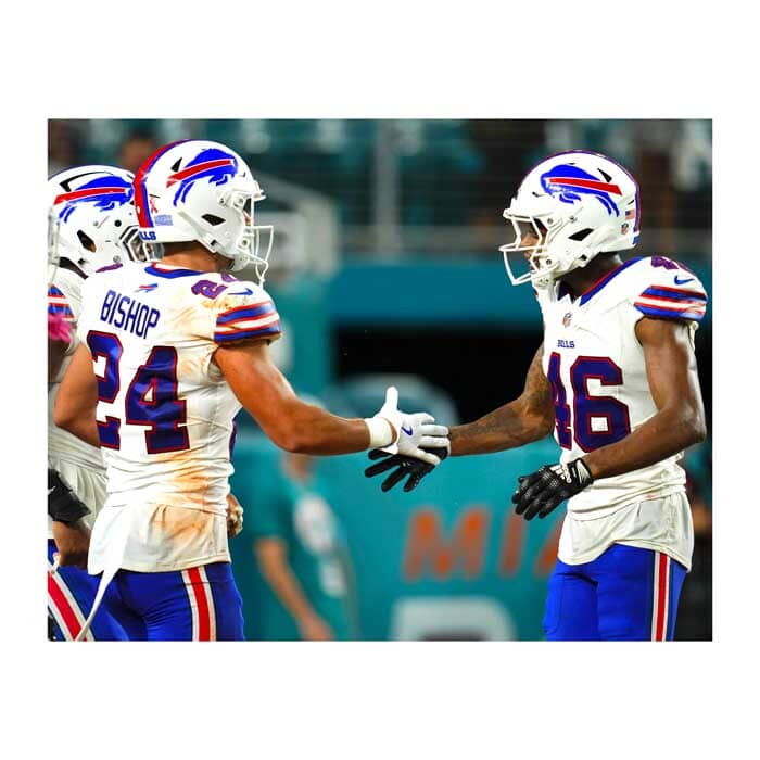 PRE-SALE: Ja'Marcus Ingram Signed Cole Bishop Hand Slap Photo PRE-SALE TSE Buffalo 