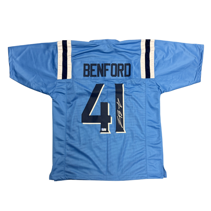 Christian Benford Signed Pro-Style Powder Blue College Football Jersey