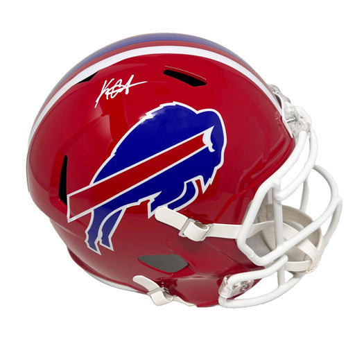Keon Coleman Signed Buffalo Bills Full Size Red TB Speed Replica Helmet Signed Full Size Helmets TSE Buffalo 
