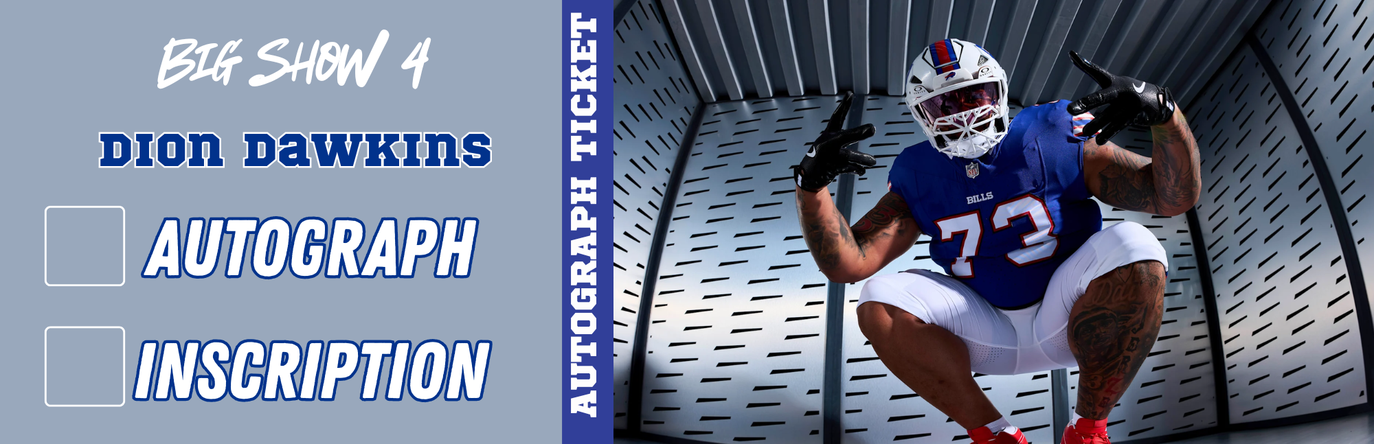 AUTOGRAPH TICKET: Get Your Premium Item Signed in Person by  Dion Dawkins