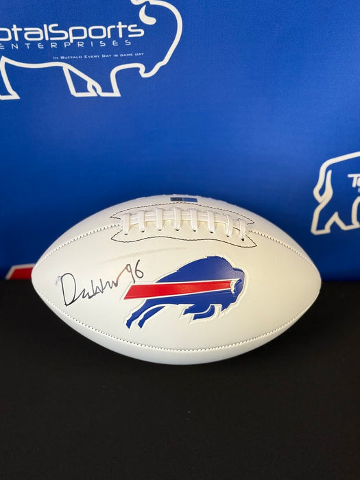 Facebook Auction: Deone Walker Signed White Logo Football (Smudged)