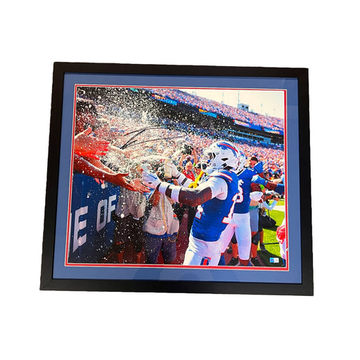 Stefon Diggs Signed Celebration 20x24 Canvas - Professionally Framed Signed Photos TSE Framed 