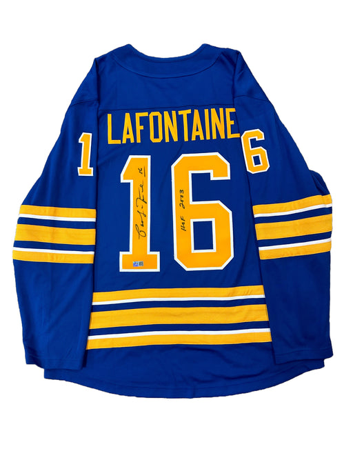 Pat LaFontaine Signed Buffalo Sabres Authentic Jersey with HOF 03 Signed Hockey Jersey TSE Buffalo 