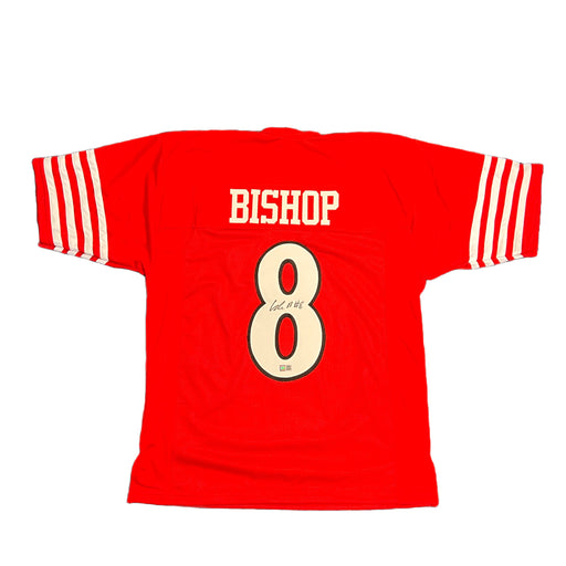 Cole Bishop Signed Custom Red College Jersey Signed Jerseys TSE Buffalo 