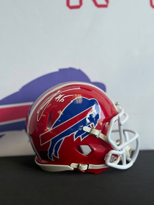 Facebook Auction: Joshua Palmer Signed Buffalo Bills Red Throwback Speed Mini Helmet