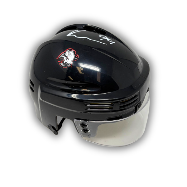 Konsta Helenius Signed Buffalo Sabres Black Hockey Mini Helmet