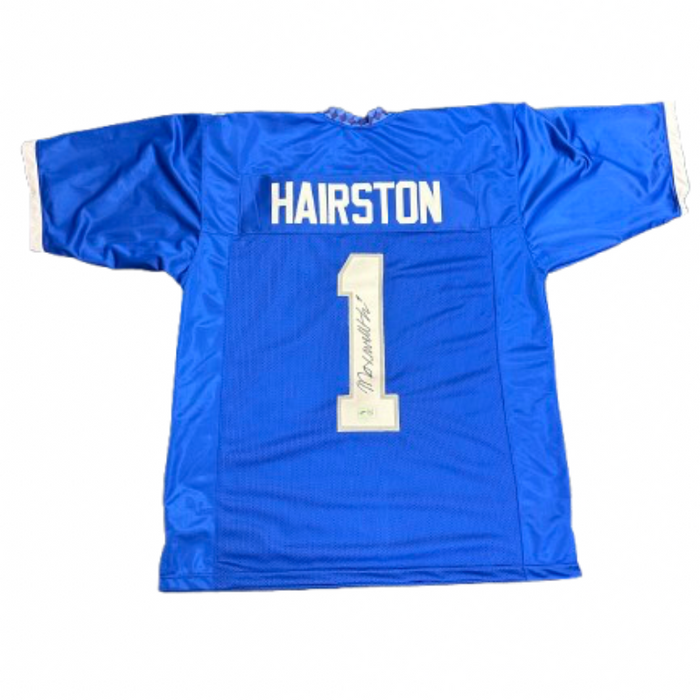 Max Hairston Autographed Pro-Style Blue College Football Jersey