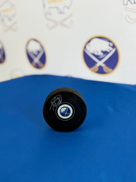 Facebook Auction: Ryan McLeod Signed Buffalo Sabres Logo Puck