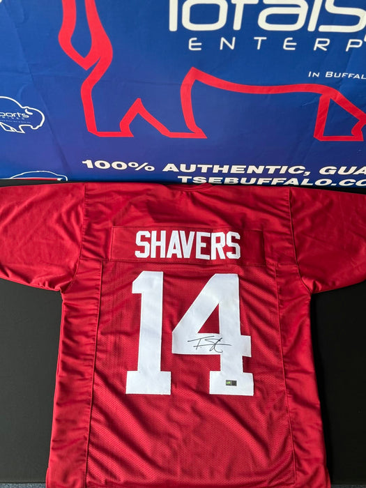 Facebook Auction: Tyrell Shavers Signed Pro-Style College Red Football Jersey