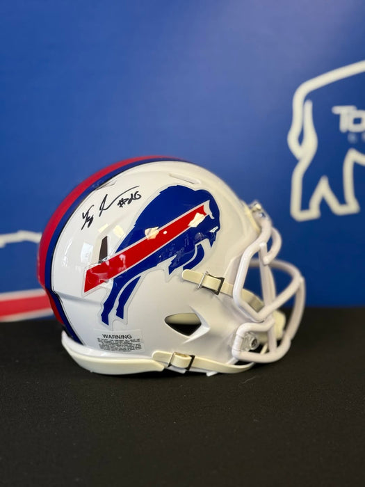 Facebook Auction: Ty Johnson Signed Buffalo Bills 2021 Speed Mini Helmet