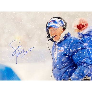 Coach Sean McDermott Signed Signed in the Snow 16x20 Photo Signed Photos TSE Buffalo 