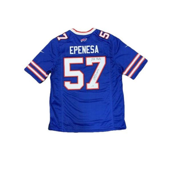 A.J. Epenesa Signed Buffalo Bills Authentic Nike Home Jersey with Bills Mafia Signed Jerseys TSE Buffalo 