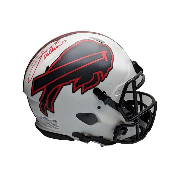 Josh Allen Autographed Buffalo Bills Full Size Lunar Eclipse Authentic Helmet Signed Full Size Helmets TSE Buffalo 