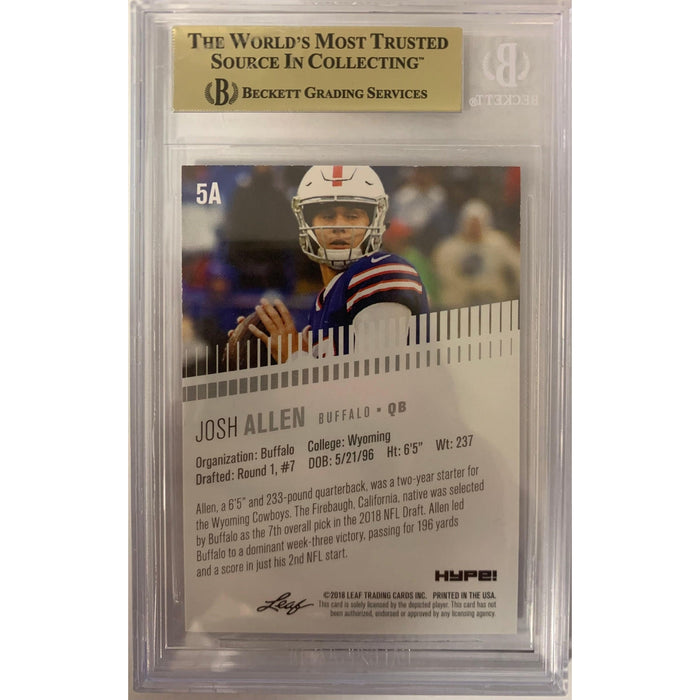 Graded 2018 Leaf Draft Josh Allen #FG-03 Field Generals Rookie RC Football  Card