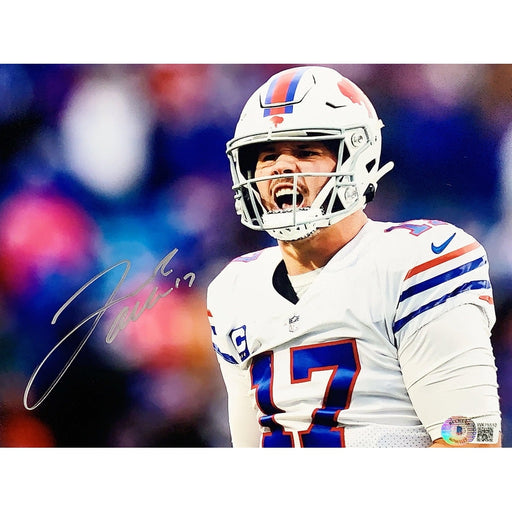 Josh Allen Signed Screaming 8x10 Photo Signed Photos TSE Buffalo 