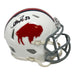 Andre Reed Signed Buffalo Bills Standing Buffalo Speed Mini Helmet Signed Mini Helmets TSE Buffalo 