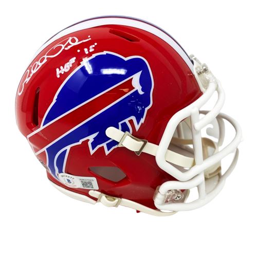 Bill Polian Signed Buffalo Bills Red TB Speed Mini Helmet with HOF 15 Signed Mini Helmets TSE Buffalo 