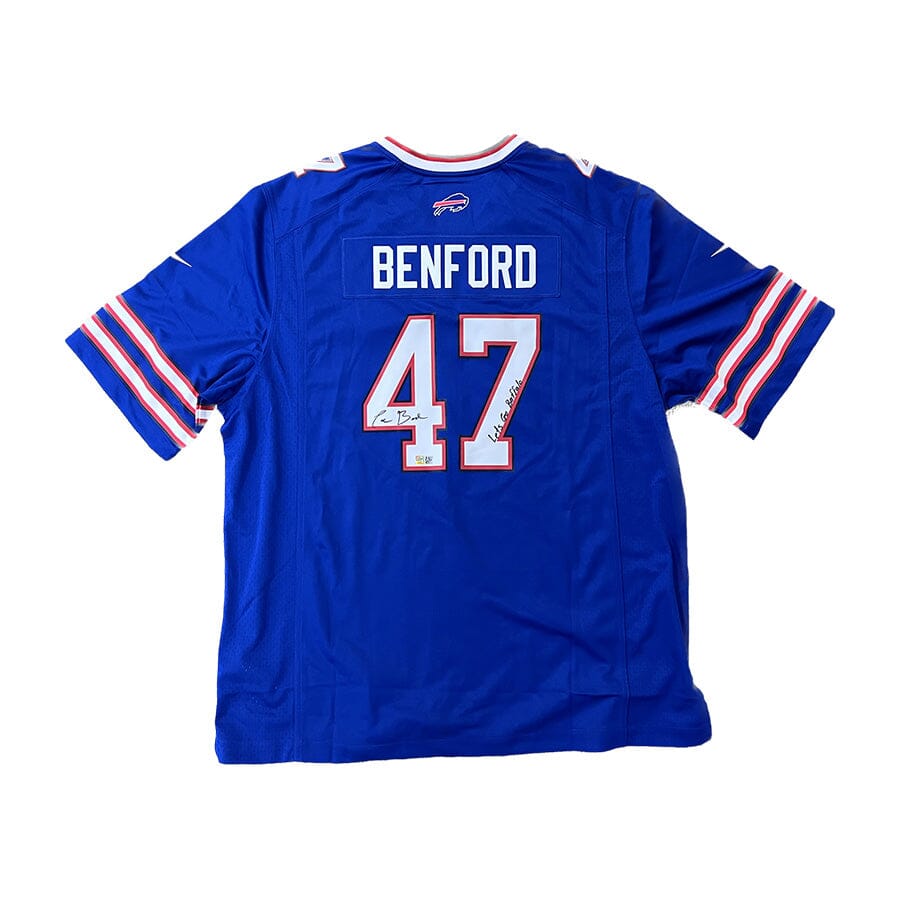 Christian Benford Signed Buffalo Bills Nike Blue Game Player