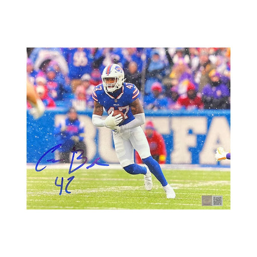Christian Benford Signed Catching in Snow Photo Signed Photos TSE Buffalo 