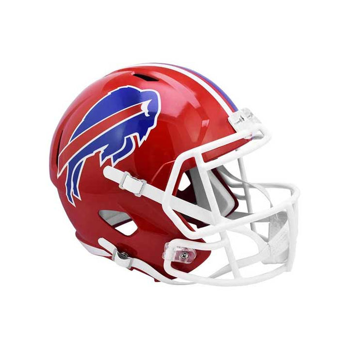 PRE-SALE: Triplets (Kelly, Thomas, Reed) Signed Buffalo Bills Red TB Speed Full Size Authentic Helmet PRE-SALE TSE Buffalo 