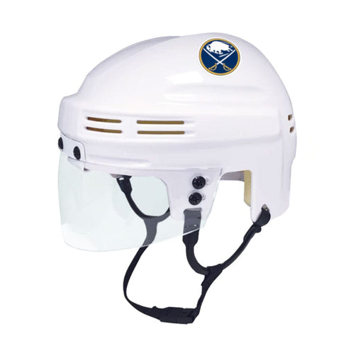 PRE-SALE: Pat LaFontaine Signed Buffalo Sabres White Mini Helmet with FREE HOF PRE-SALE TSE Buffalo 