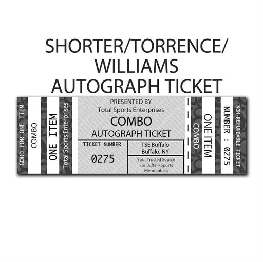 COMBO AUTOGRAPH TICKET: Get Any Item of Yours Signed in Person by Ocyrus Torrence, Dorian Williams and Justin Shorter PRE-SALE TSE Buffalo 