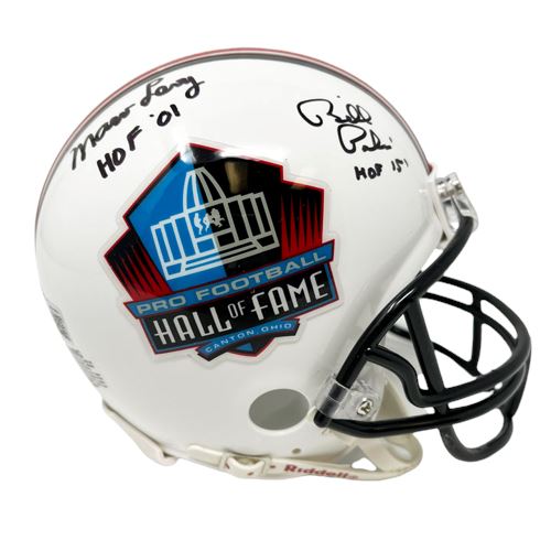 Marv Levy and Bill Polian Dual Signed Buffalo Bills VSR4 HOF Mini Helmet with HOF 01 and HOF 15 Signed Mini Helmets TSE Buffalo 