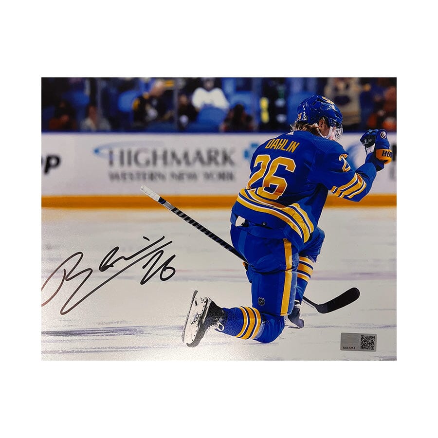 Rasmus Dahlin Buffalo Sabres Unsigned Blue Jersey Skating Photograph